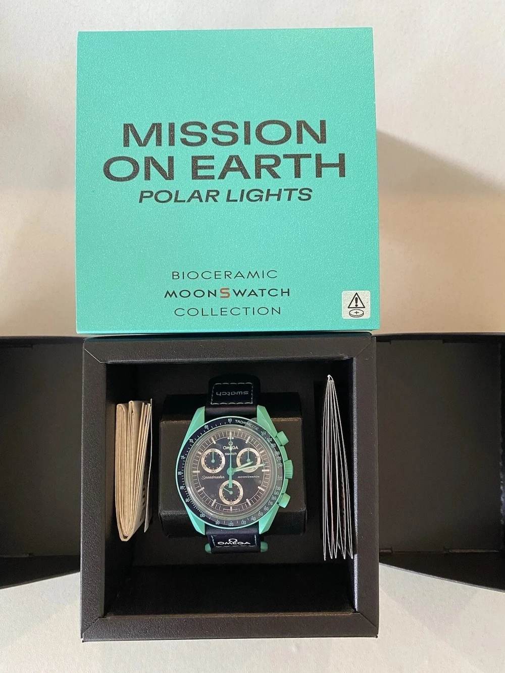 Omega x Swatch Mission On Earth - Polar Lights MoonSwatch Brand New In Box